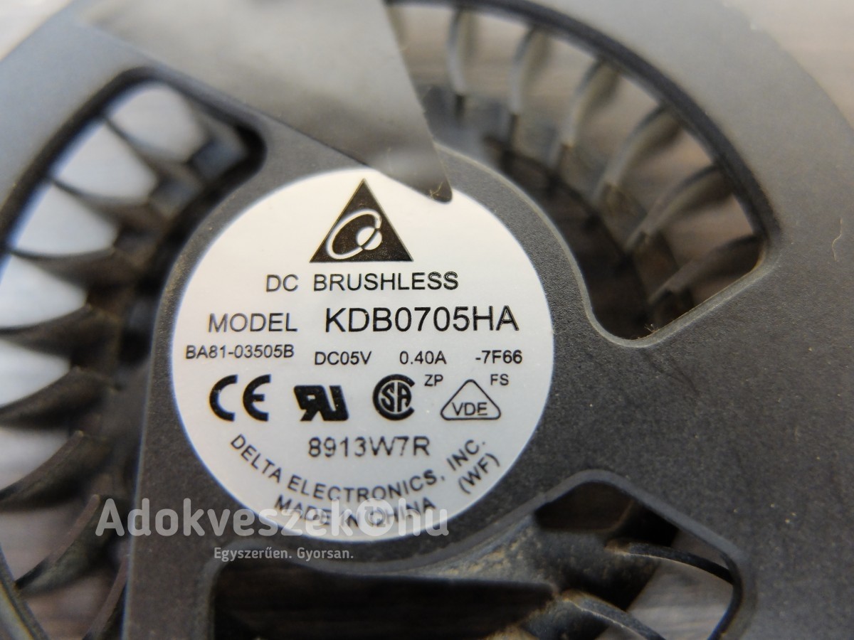 Samsung R410 R460 R70 R518 laptop hűtő ventilátor KDB0705HA-7F66