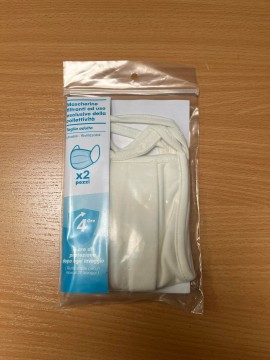2 darabos új mosható fehér maszk eladó 60 csomag egyben