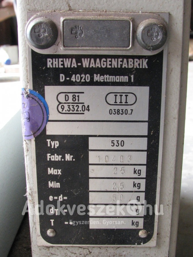 Mérleg Rhewa 530 bzw. D 81/9.332.04