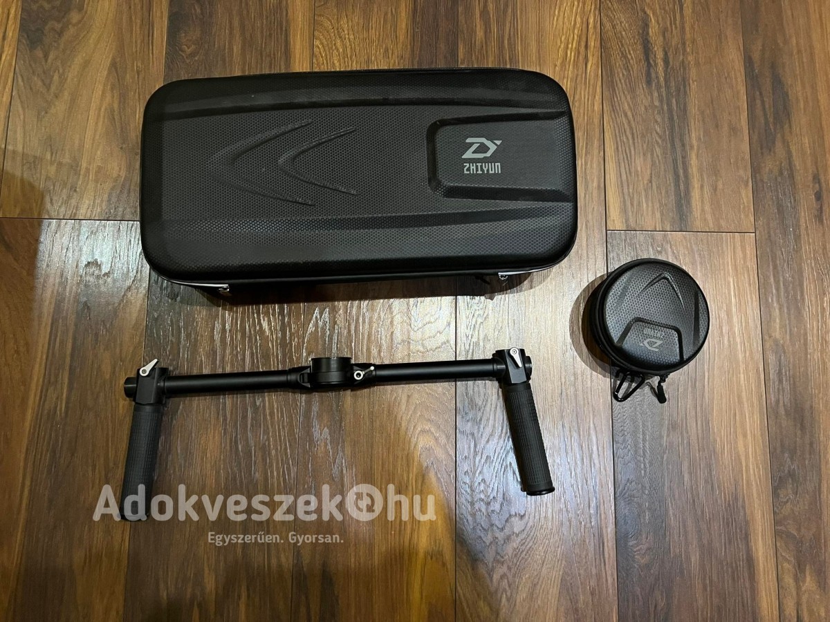 Zhiyun-Tech Crane-2 3-tengelyes kézi stabilizátor (gimbal) követő-fókusszal +ajándék Zhiyun Dual Handle