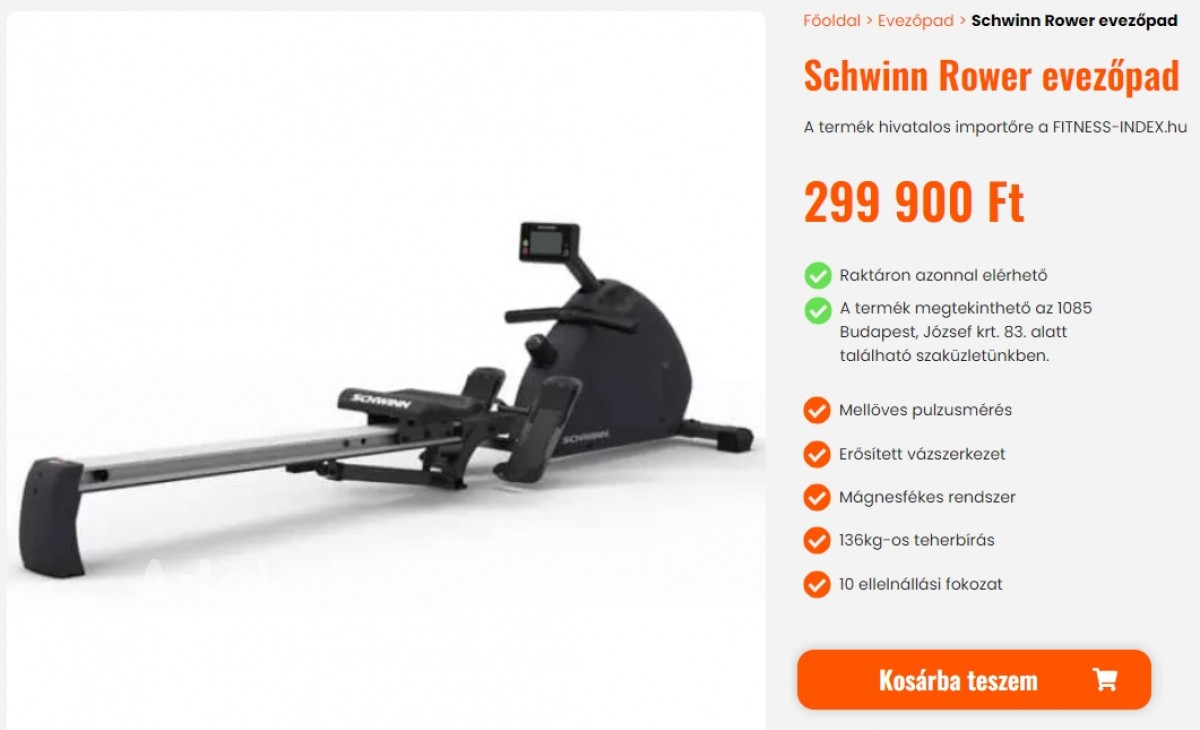 Schwinn Rower Minőségi Evezőgép Evezőpad Újszerű Féláron