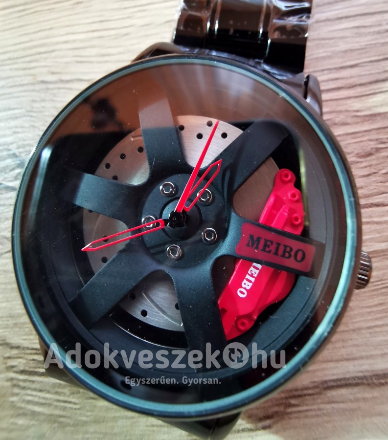 Új, Meibo®   autó-keréktárcsa rozsdamentes acél férfi óra