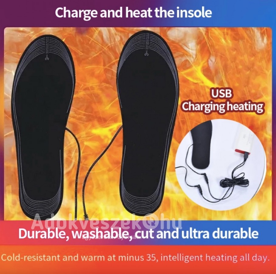 Új, HeatPlus fűthető talpbetét, USB csatlakozással remek áron!