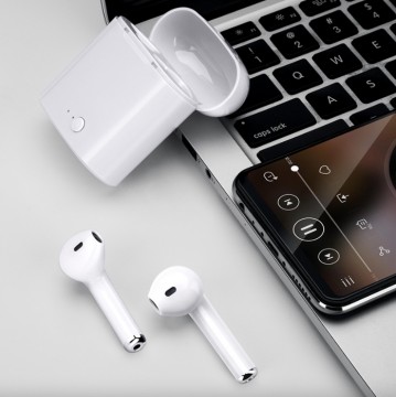 Új, i7S vezeték nélküli Bluetooth 5.0 fülhallgató beépített...
