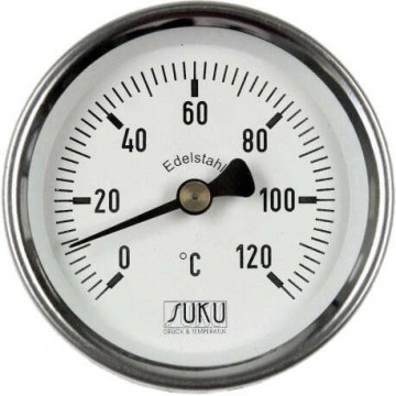 Bimetál hőmérő 63/0°+120°C 30mm