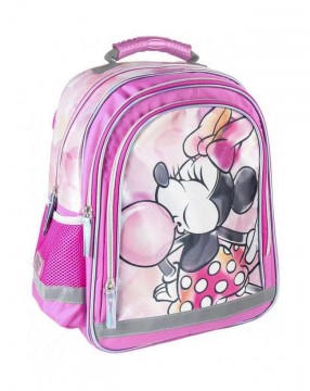Disney 3 rekeszes iskolai Hátizsák - Minnie Mouse - rózsaszín