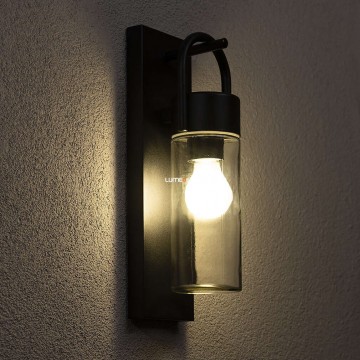 Eglo Carraro kültéri fali lámpa, fekete-átlátszó, 1xE27...