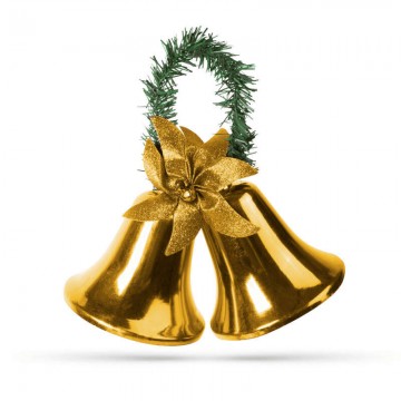 Karácsonyi harang ajtódísz - Arany