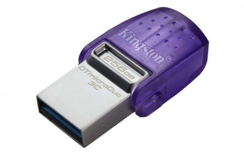 KINGSTON Pendrive, 256GB, USB 3.2, USB/USB-C, KINGSTON "DT...