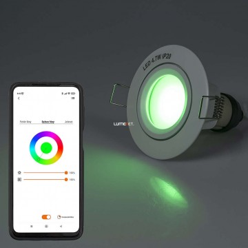 Lutec Connect Smart Scop süllyesztett LED spot lámpa, fehér