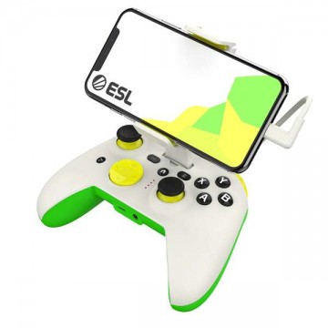 Riotpwr™ esl gaming controller for ios (white/green) RP1950ESL