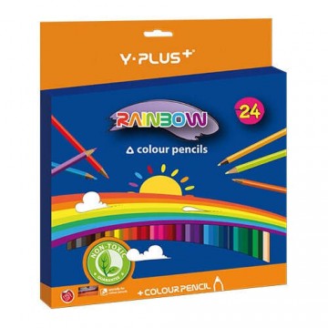 Színes ceruza Y-Plus+ Rainbow 24 db-os klt. hegyezővel