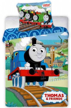 Thomas és barátai gyerek ágyneműhuzat vasút 100x135cm 40x60cm