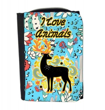 Uniszex pénztárca – I love Animals szarvasos (12x8,5 cm), több...