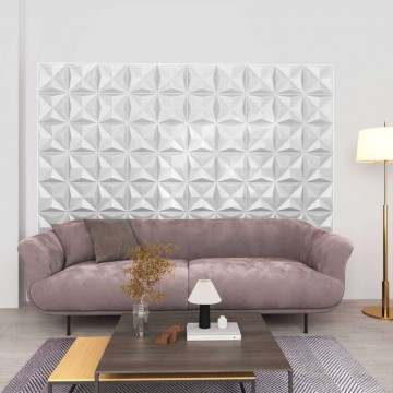 vidaXL 48 darab origami fehér színű 3D fali panel 50 x 50 cm 12 m²