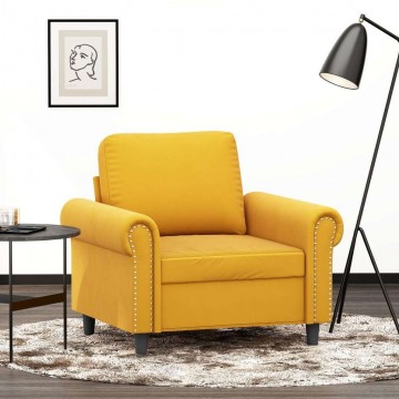 vidaXL sárga bársony kanapéfotel 60 cm