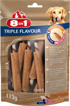 8in1 Triple Flavour Ribs rágó borda 6 db