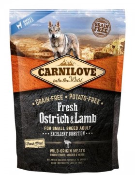 CARNILOVE Small Dog Excellent Digestion Ostrich & Lamb 1,5 kg