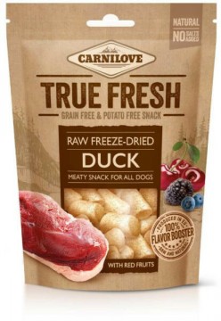 CARNILOVE True Fresh Raw Freeze-Dried kacsa bogyós gyümölcsökkel...