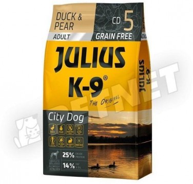 Julius-K9 Grain Free Adult City Dog Duck & Pear 10 kg