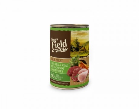 Sam's Field True Meat Chicken & Veal with Carrot for Puppies 400...