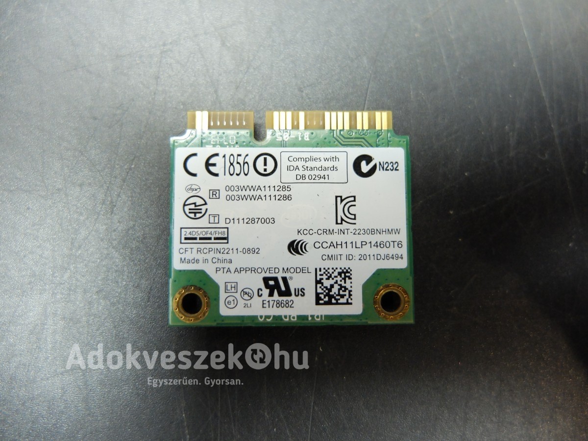 Intel Centrino 2230 Mini PCI Express WIFI Bluetooth 4.0 kártya 2230BNHMW