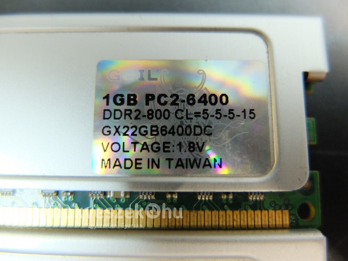 GEIL 2GB/2X1GB/ DDR2 800 MHz RAM memória asztali gépbe