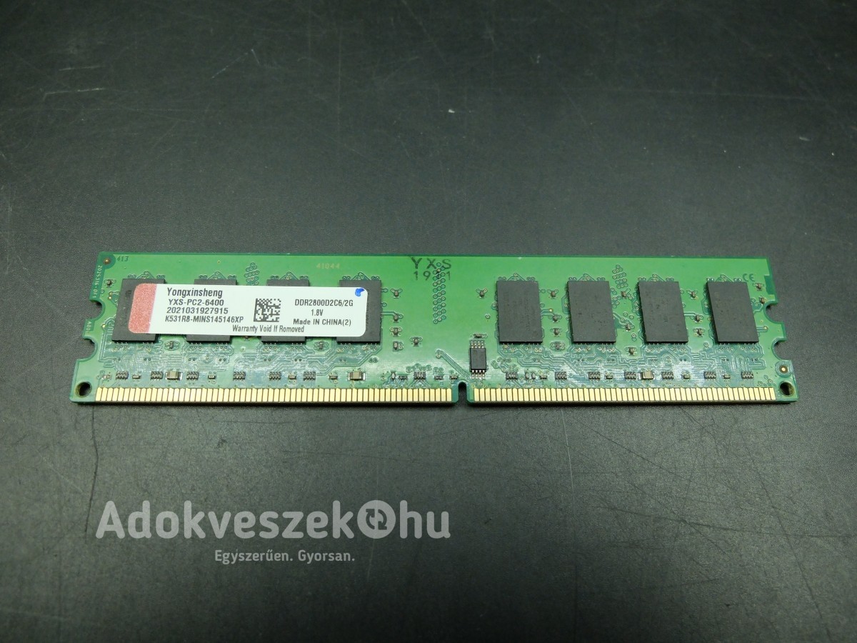 Yongxinsheng 2GB DDR2 800 MHz RAM memória asztali gépbe DDR2800D2C6/2G