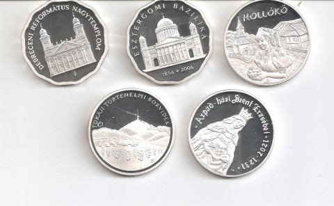 Ezüst 5000 Ft-os érmék