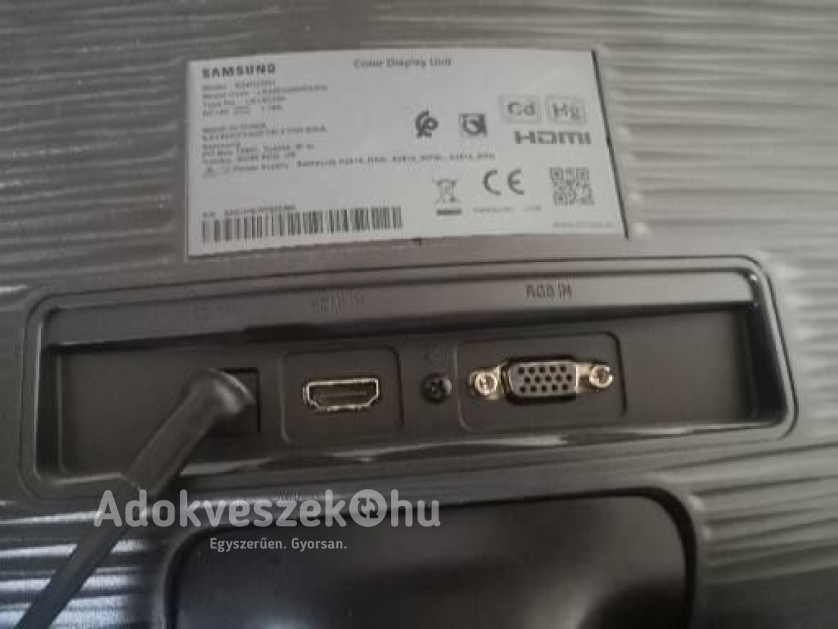 Samsung S24D330H Gaming LED Monitor, 24", Full HD, 1920 x 1080, 1ms, D-sub, HDMI, Fekete