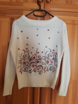 Virágos kötött XS-es Vero Moda pulóver