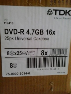 TDK DVD írható lemez /200 db/