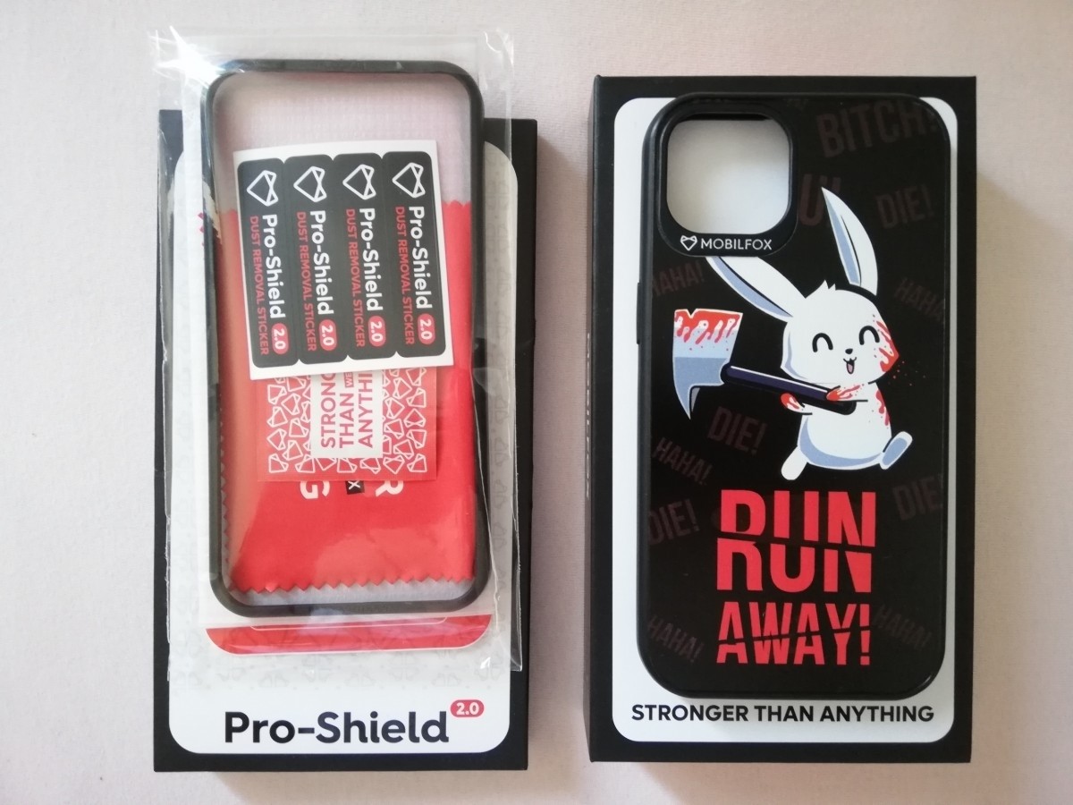 Mobilfox Pro-Shield üvegfólia és Full-Shock védőtok Iphone 13 telefonra