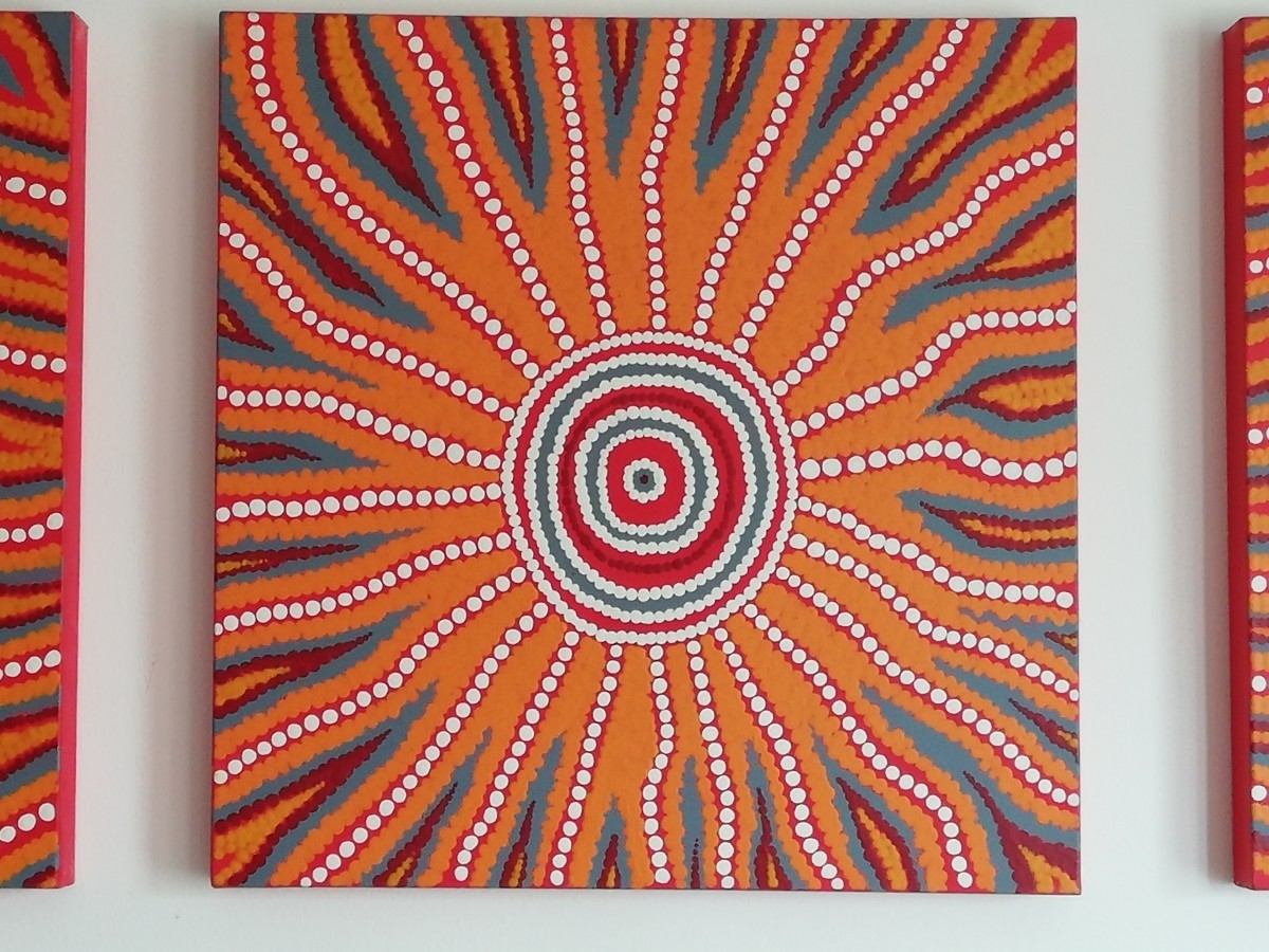 Ausztrál Dot Art Egyedi Festmény Varázslatos, Élénk Színpompa !!