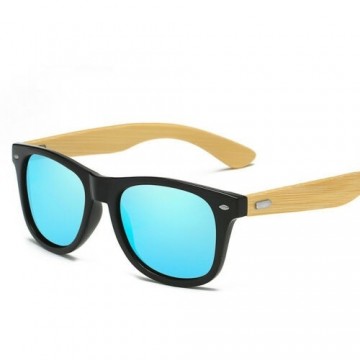 UV szűrős, polarizált, bambusz, uniszex designer napszemüveg.