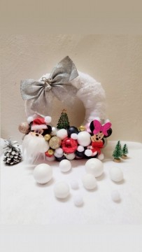 Mickey egeres karácsonyi kopogtató 