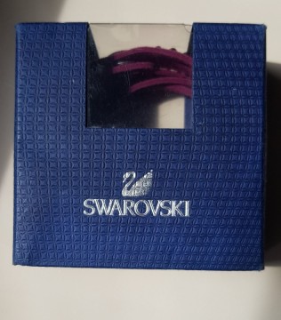 Swarovski Slake bőr karkötő padlizsánlila