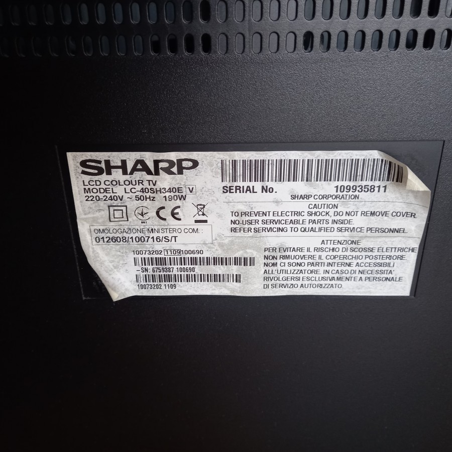 SHARP LCD TV 40'