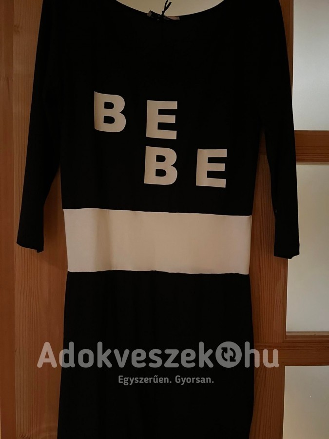 Új, cimkés"BEBE" S" méretű Női fekete ruha