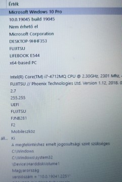 Fujitsu E544 lifebook
