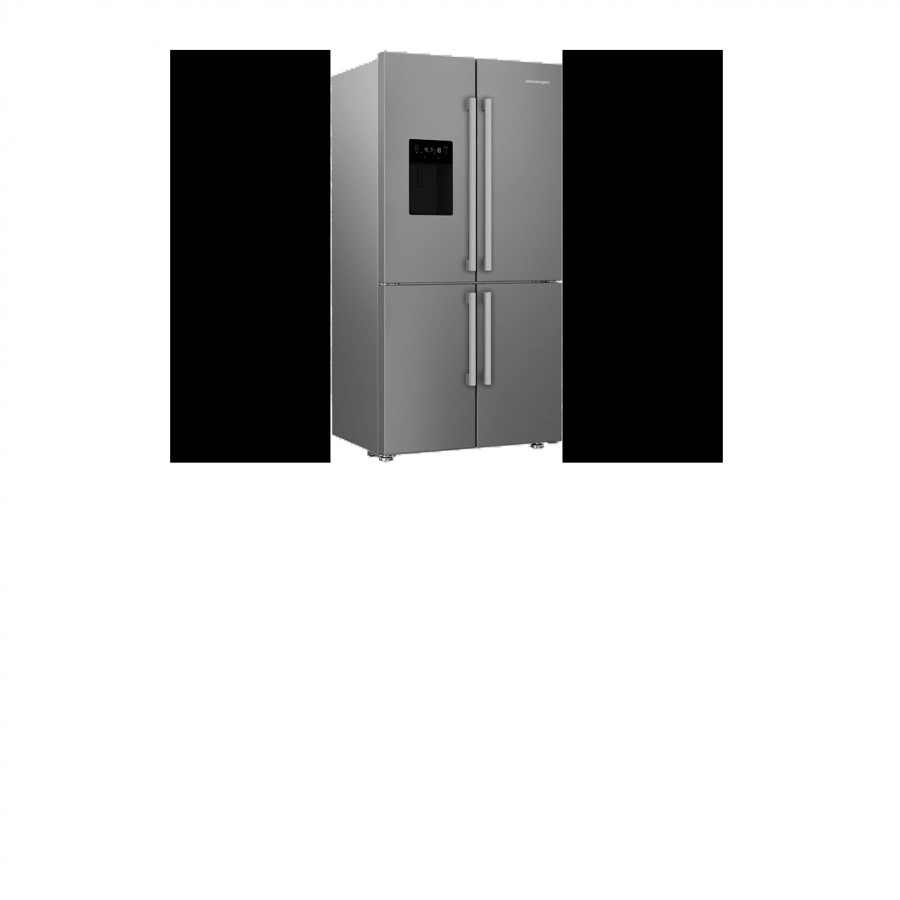Elektrabregenz SBSQ 4467X Side by Side 4 ajtós hűtőszekrény 565 liter NoFrost Vízadagoló, SuperFresh zóna (0-3 ° C), kék zóna