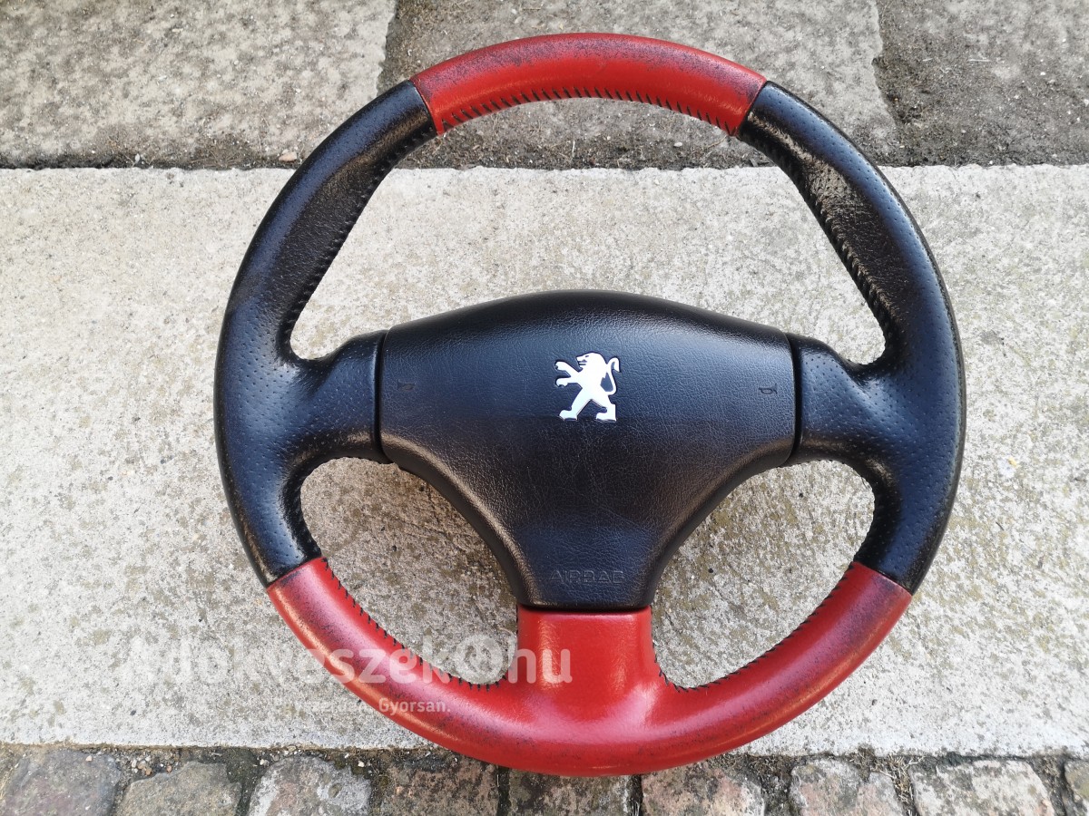 Peugeot 206 gyári bőr kormány légzsákkal 