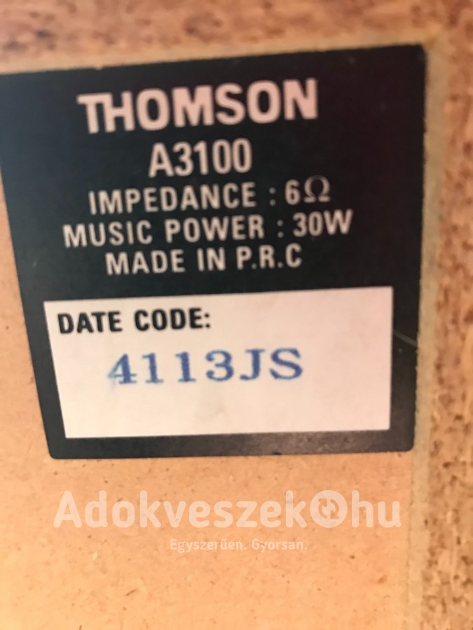 Fadobozos Thomson hangfalpár, impedencia 6 Ohm, teljesítmény 30W 
