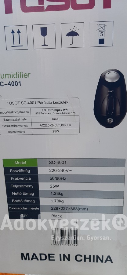 TOSOT SC-4001 ultrahangos párásító