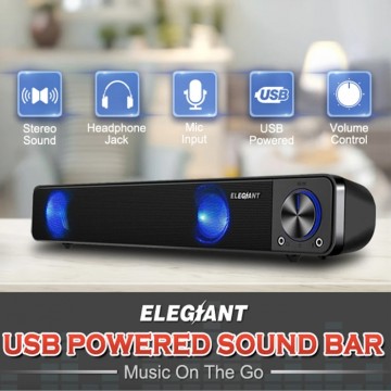 Új,ELEGIANT® USB tápellátású mini Soundbar vezetékes...