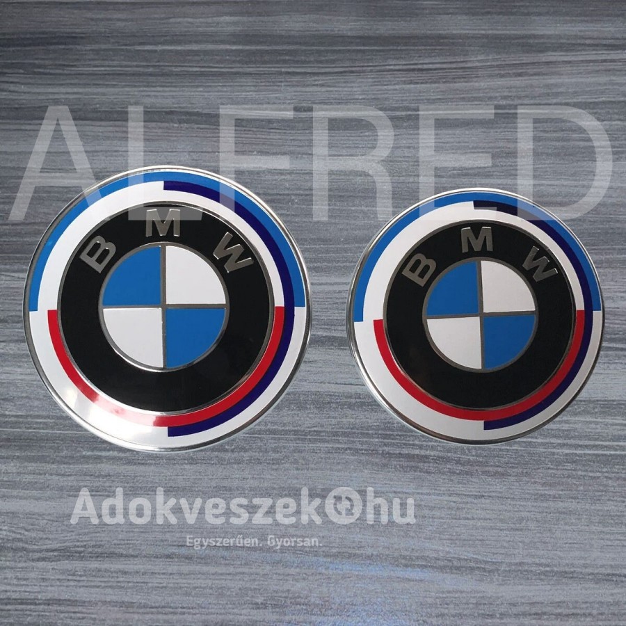BMW Jubíleumi embléma szett 82mm+74mm