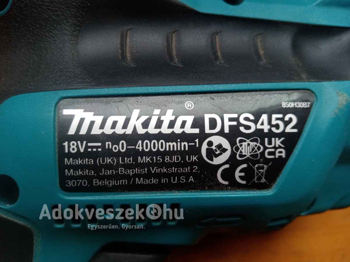 Makita DFS452 akkus gipszkarton csavarozó géptest