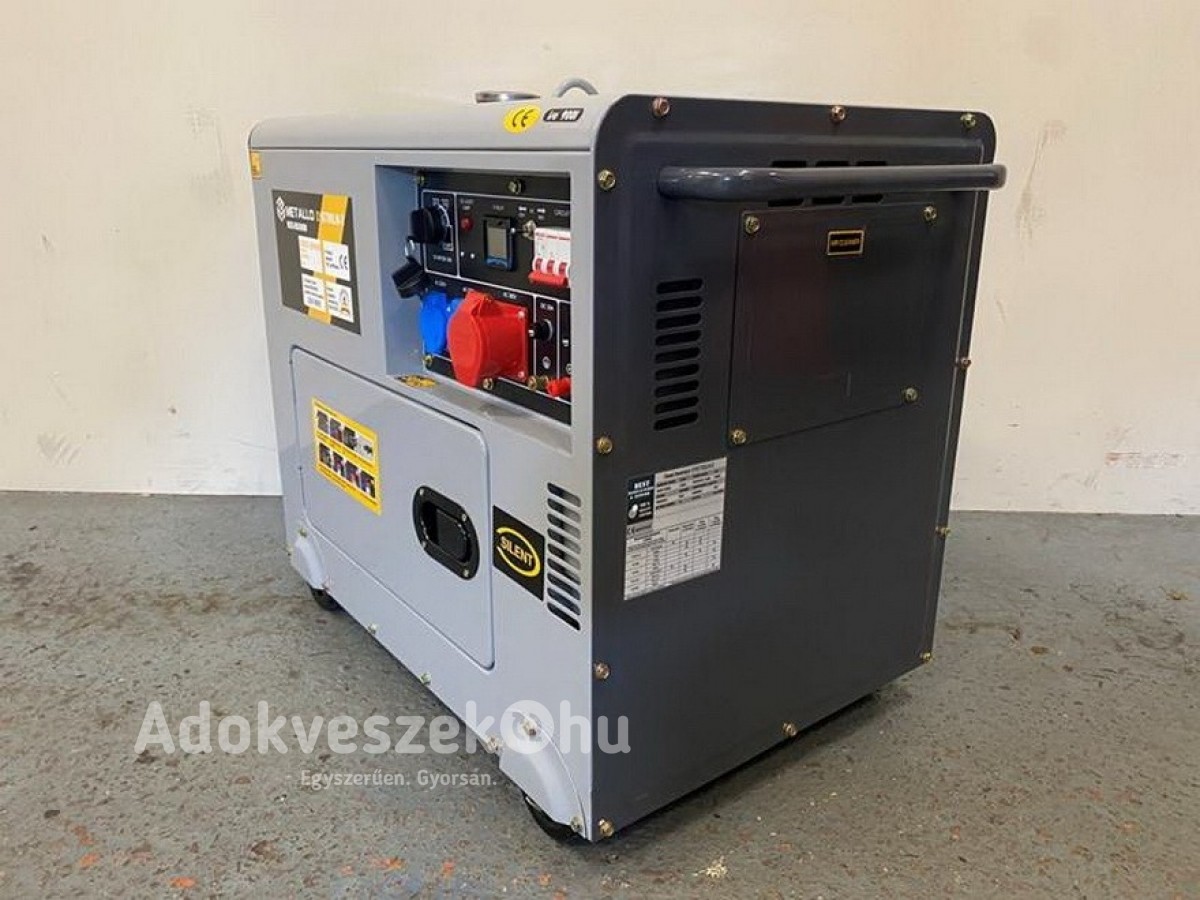 dízel generátor aggregátor 400 V 230 V 12 V, 5 kW eladó