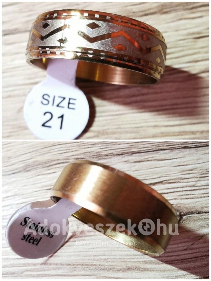 Új, 20 darab rozsdamentes-acél gyűrű (21-es méret) klassz áron