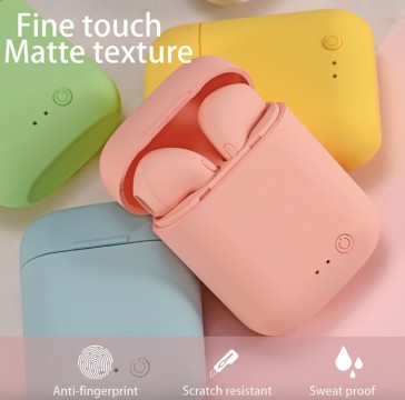 Új, i12 Matt pink Bluetooth vezeték nélküli fülhallgató fél ár...